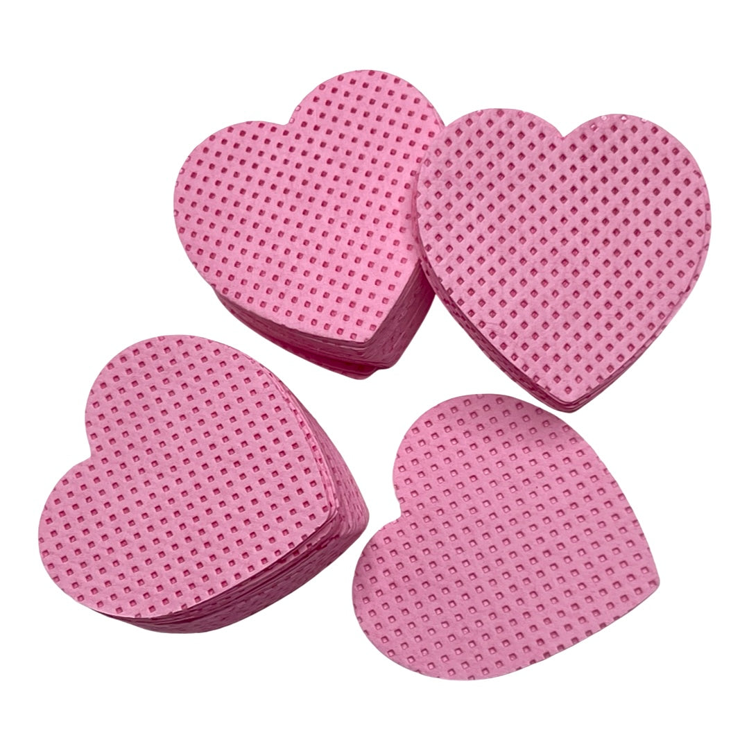 Heart lint free nail wipes